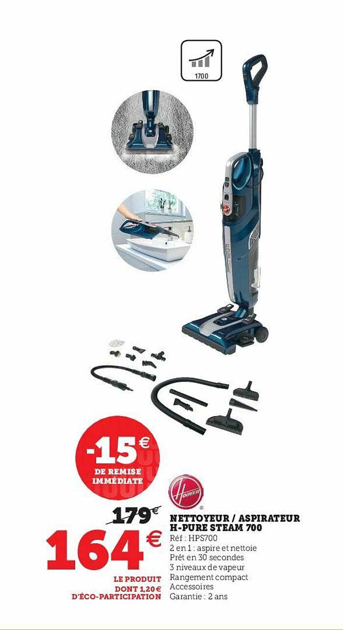 Nettoyeur - Aspirateur H-pure Steam 700 Hoover