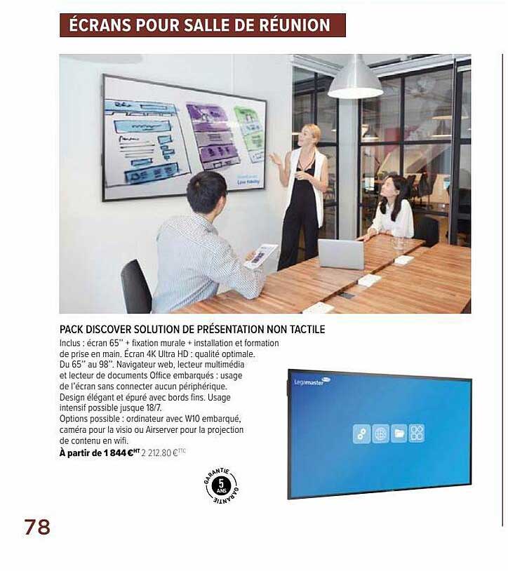 pack discover solution de présentation non tactile