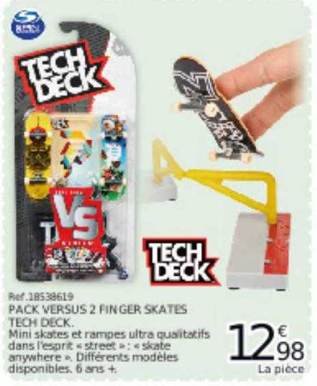 pack versus 2 finger skates tech deck