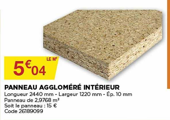 panneau aggloméré intérieur