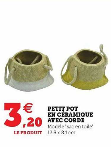 Petit Pot En Céramique Avec Corde