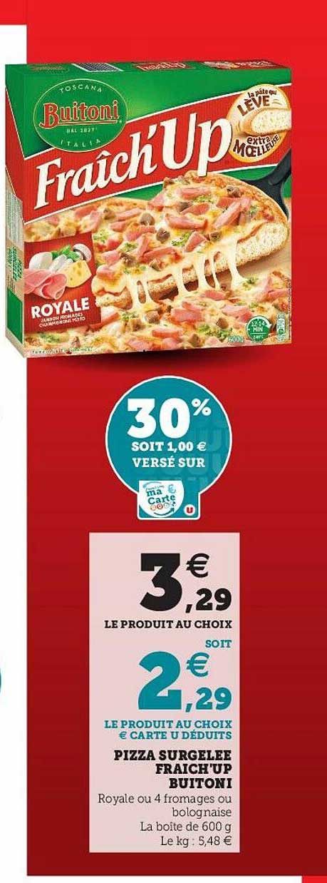 pizza surgelée fraich'up buitoni