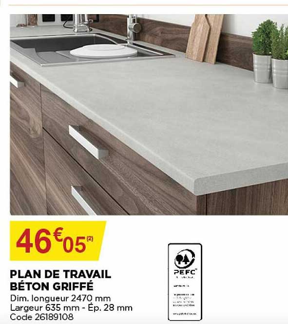 Plan De Travail Béton Griffé