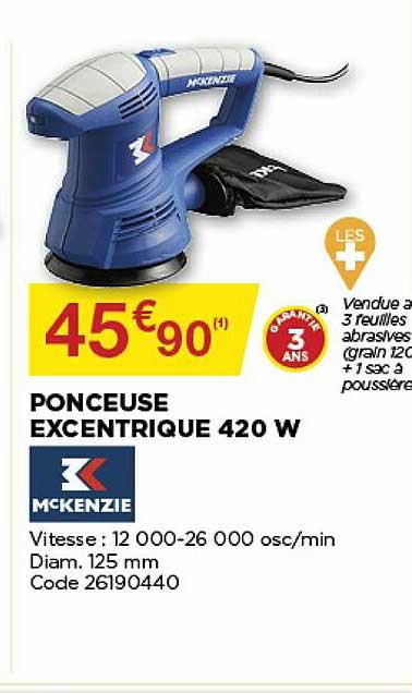 ponceuse excentrique 420 w mcKenzie
