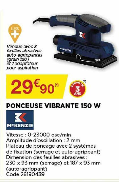 ponceuse vibrante 150 w mcKenzie