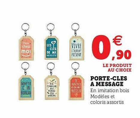 Porte-clés à Message