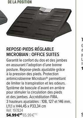 repose-pieds réglable microbian : office suites