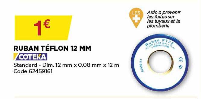 ruban téflon 12 mm coteka