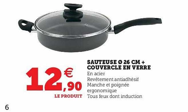Sauteuse ø 26 Cm + Couvercle En Verre