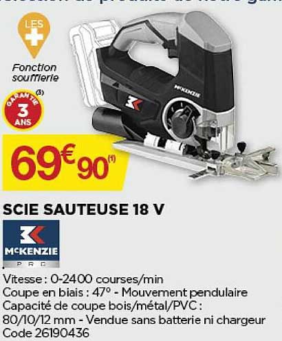 Scie Sauteuse 18 V McKenzie