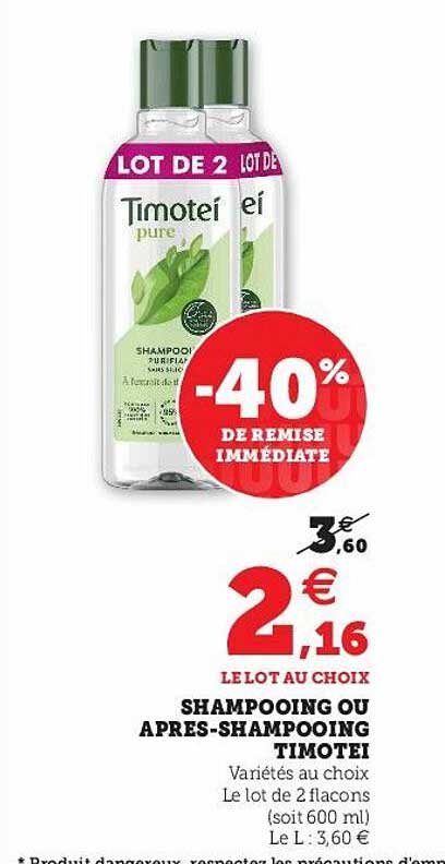 Shampooing Ou Après-shampooing Timotei