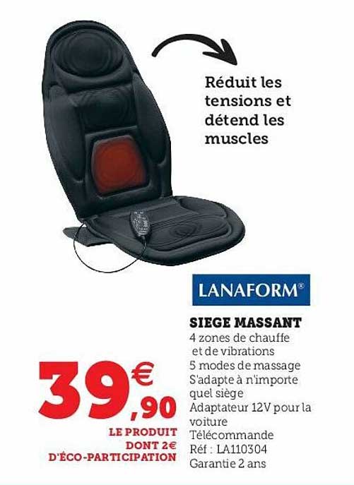siège massant lanaform
