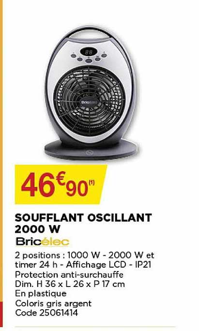soufflant oscillant 2000 w bricélec
