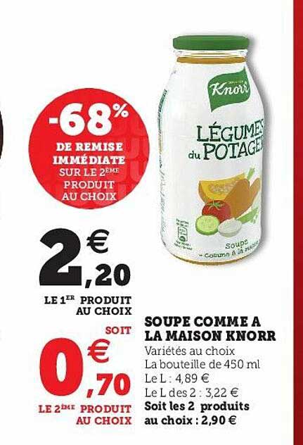 soupe comme à la maison knorr