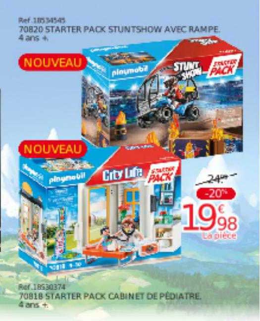 starter pack stuntshow avec rampe, starter pack cabinet de pédiatre