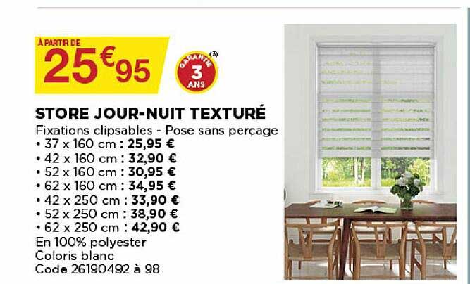 store jour-nuit texturé