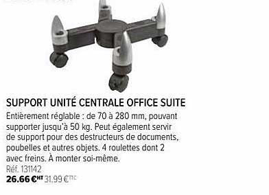 support unité centrale office suite