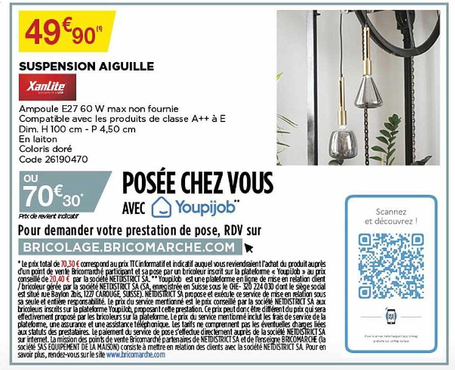 suspension aiguille xanLite