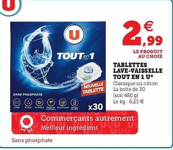 tablettes lave-vaisselle tout en 1 u