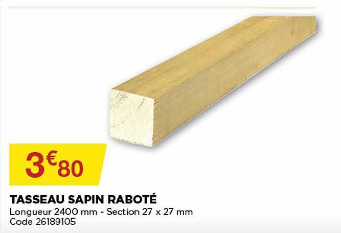 tasseau sapin raboté