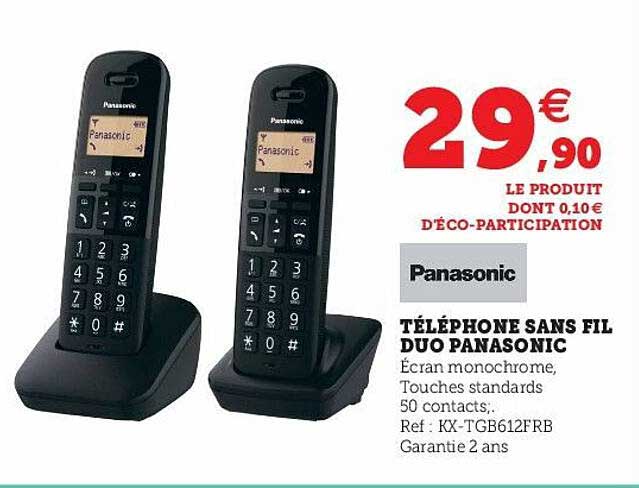 Téléphone Sans Fil Duo Panasonic