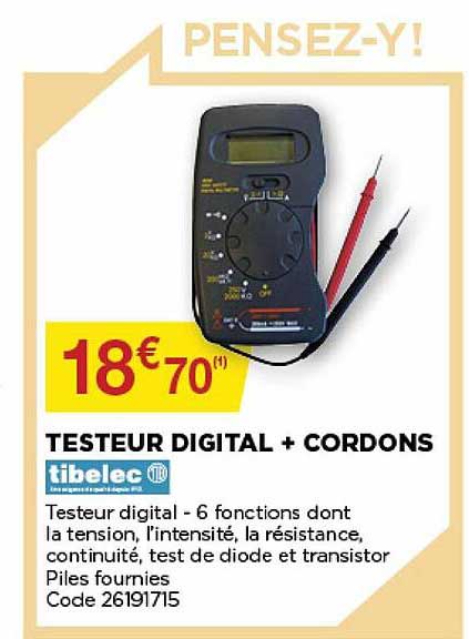 testeur digital + cordons tibelec