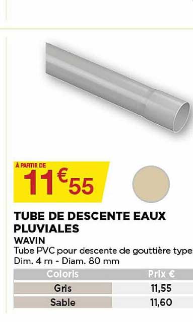 tube de descente eaux pluviales wavin