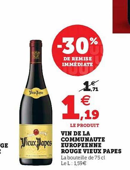 vin de la communauté européenne rouge vieux papes