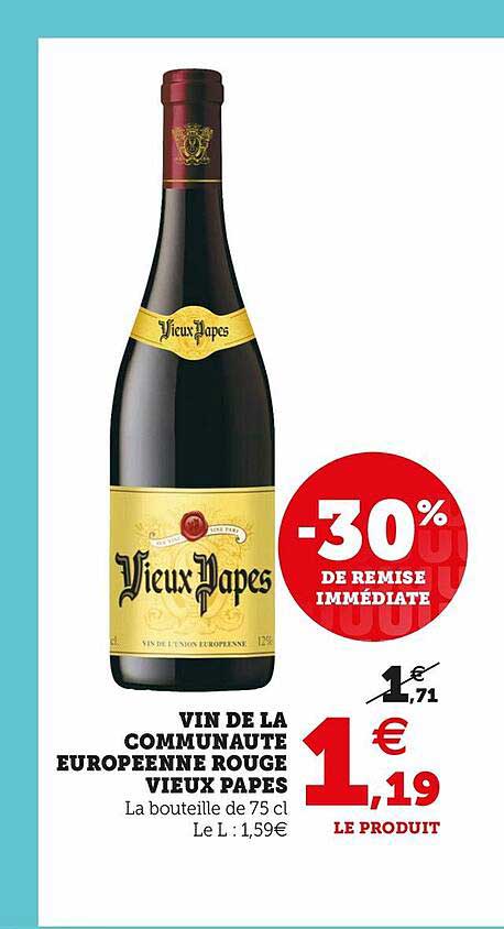 vin de la communauté européenne rouge vieux papes