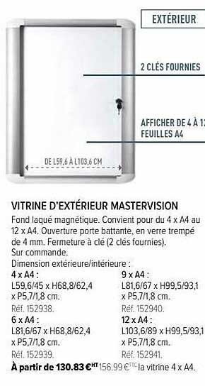 vitrine d'extérieur mastervision