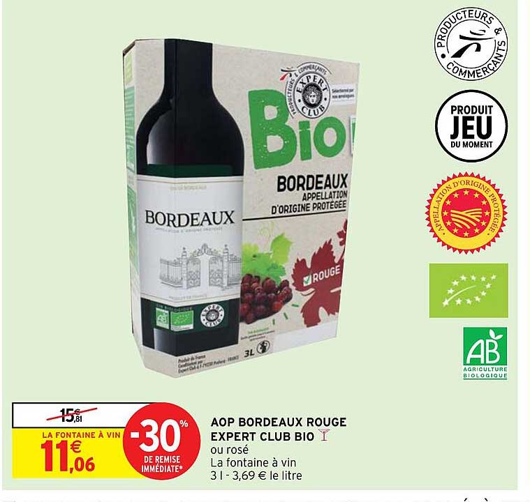 Aop Bordeaux Rouge Expert Club Bio