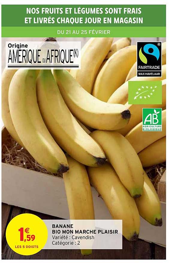 banane bio mon marché plaisir