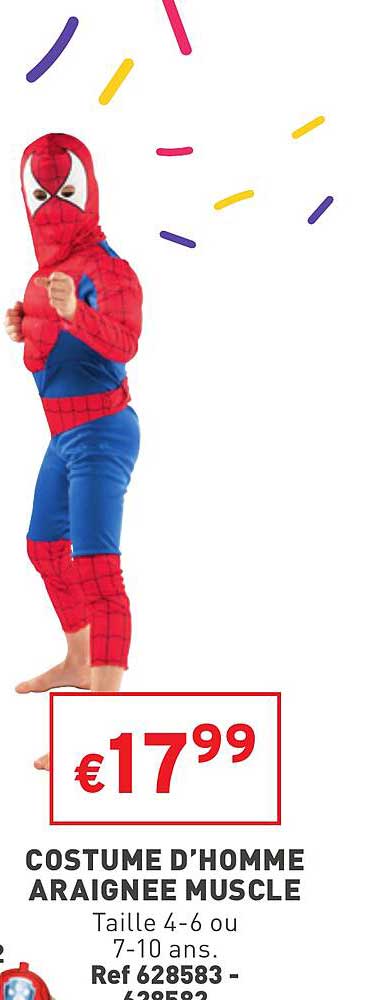 costume d'homme araignée muscle