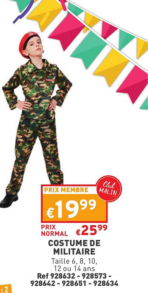 costume de militaire