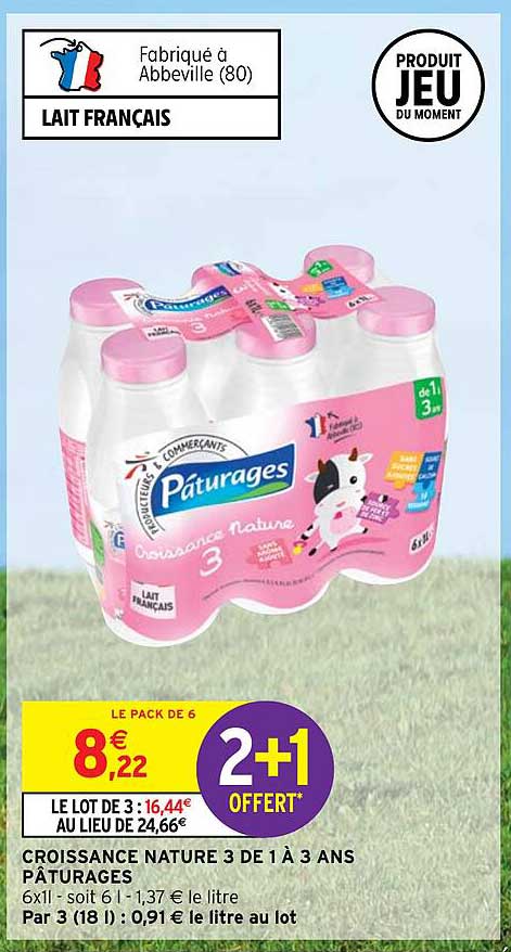 croissance nature 3 de 1 à 3 ans pâturages