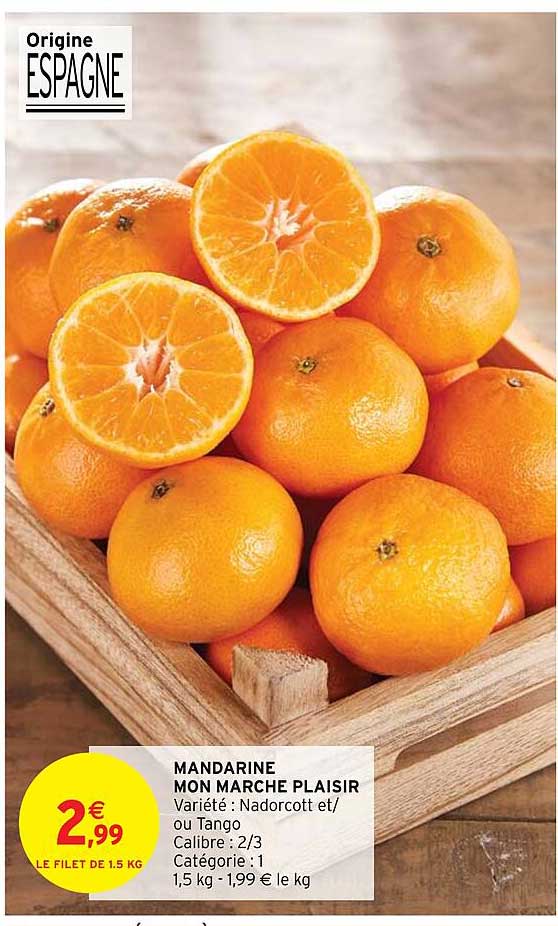 mandarine mon marché plaisir