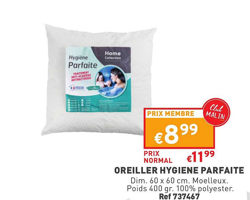 oreiller hygiène parfaite