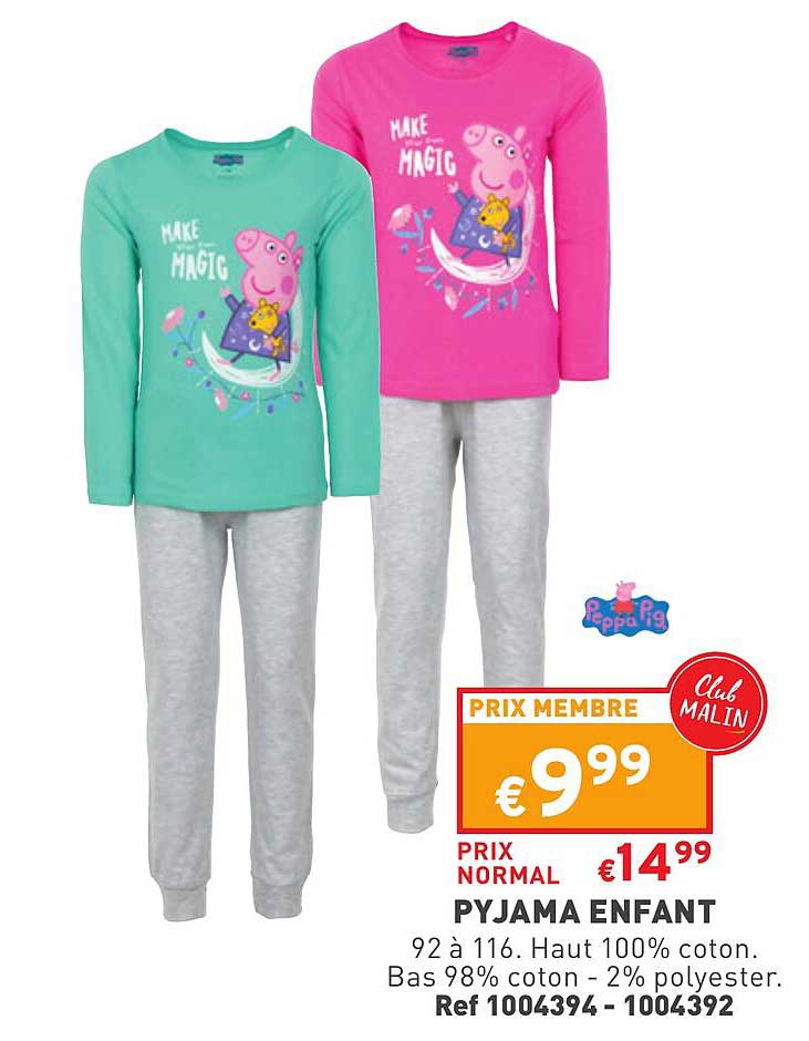 pyjama enfant peppa pig