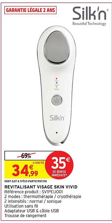 revitalisant visage skin vivid silk'n