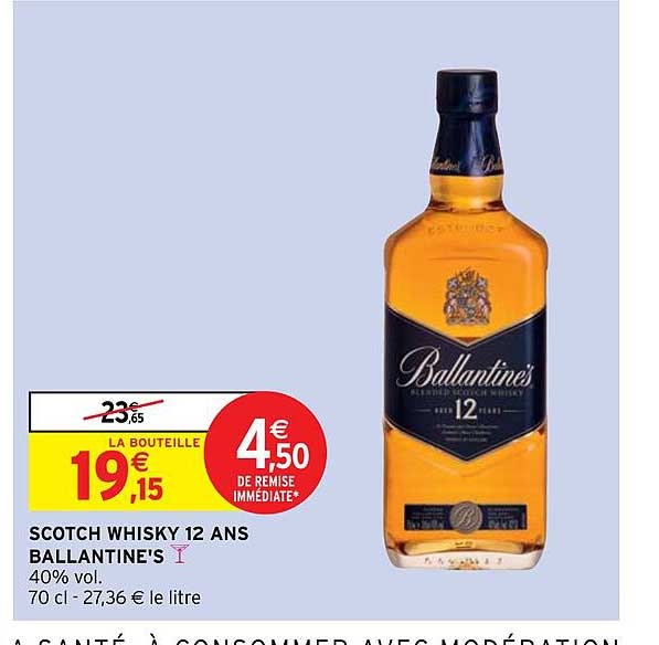 scotch whisky 12 ans ballantine's