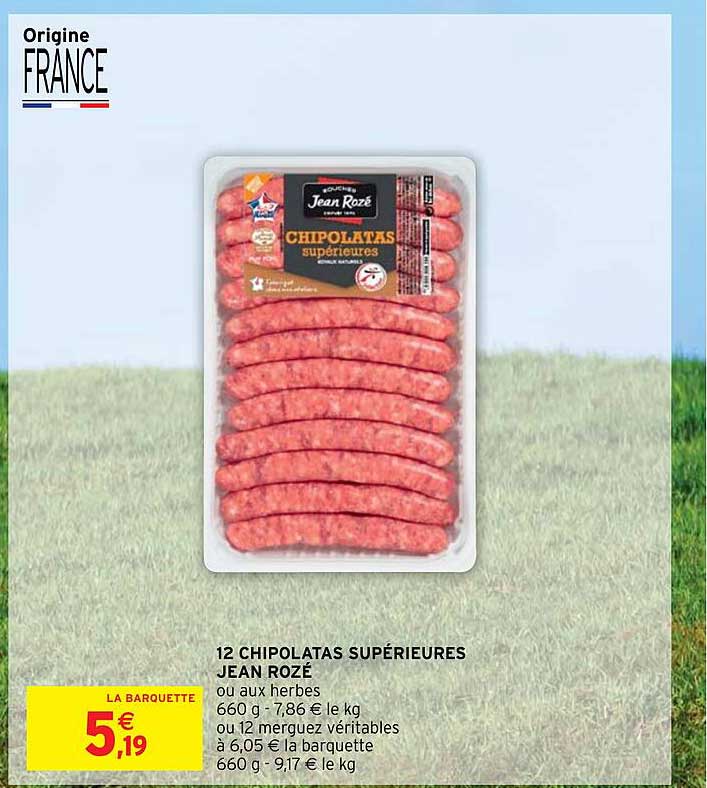 12 chipolatas supérieures jean rozé