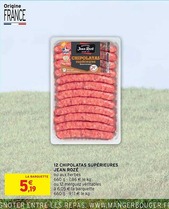 12 chipolatas supérieures jean rozé
