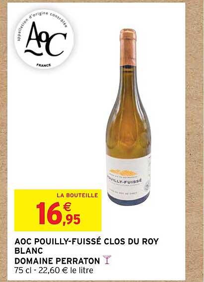 aoc pouilly-fuissé clos du roy blanc domaine perraton