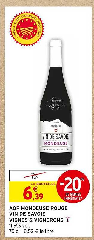 Aop Mondeuse Rouge Vin De Savoie Vignes & Vignerons