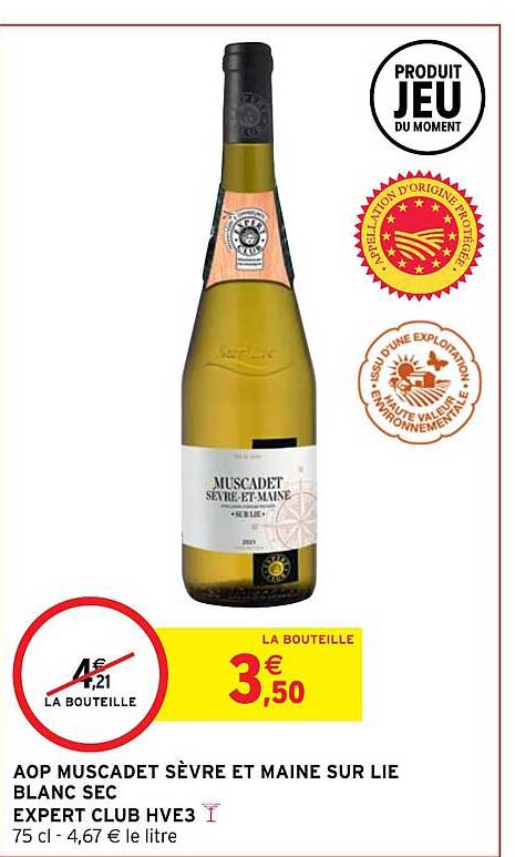 aop muscadet sèvre et maine sur lie blanc sec expert club hve3