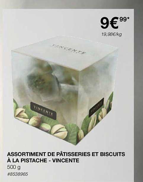 Assortiment De Pâtisseries Et Biscuits à La Pistache - Vincente