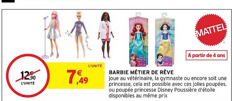 Barbie Métier De Rêve Mattel