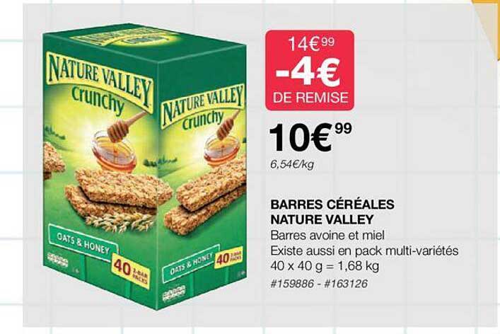 barres céréales nature valley