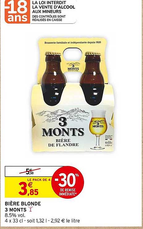 bière blonde 3 monts