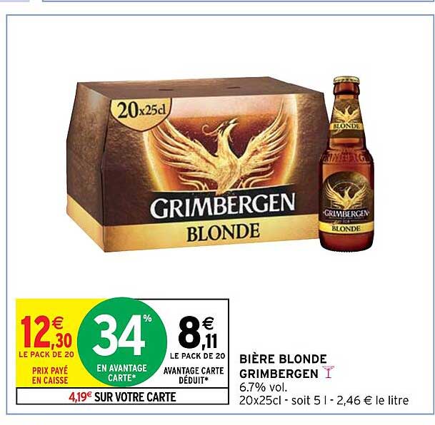 Bière Blonde Grimbergen